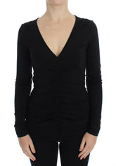 Versace Jeans Black Stretch Longsleeve Sweater -   -  Versace Jeans.